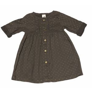 Carter's Grey With Gold Dot Dress 18m